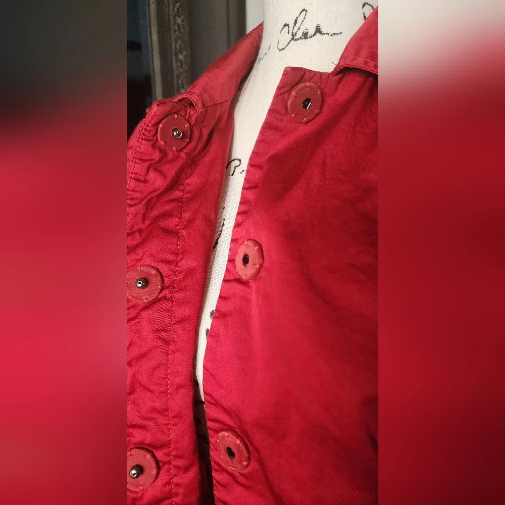 Talbots Red Ruffled Blazer - Picture 6 of 7